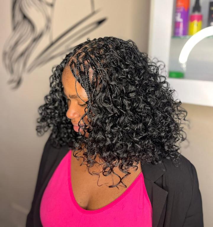 Boho braids (short hair)