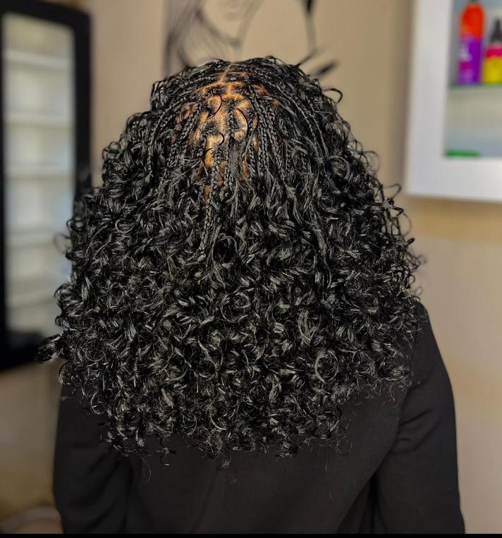 Boho braids (short hair)